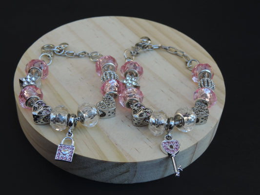 Lock/Key Charm Bracelet