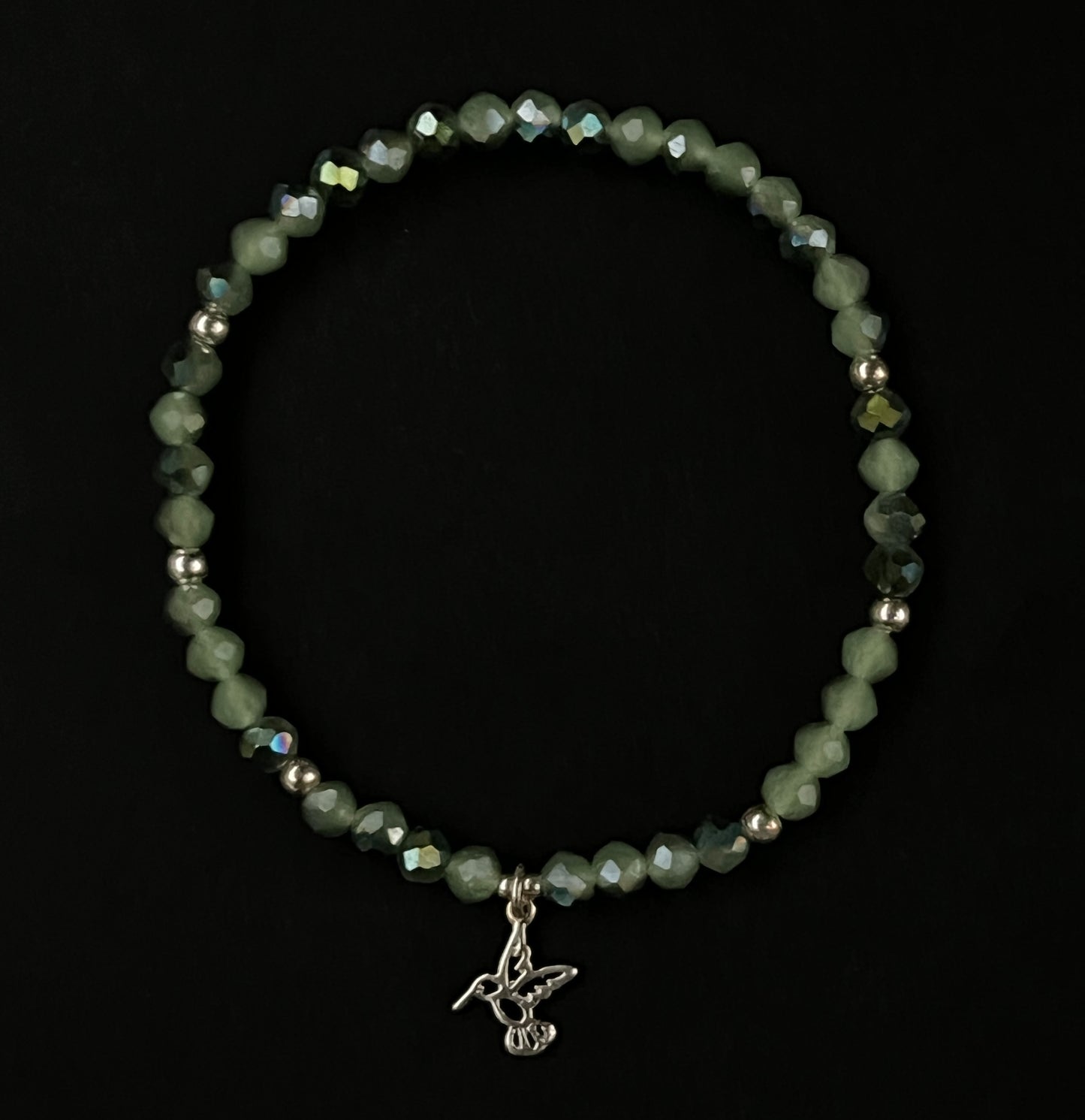 Green Hummingbird (925 Silver)