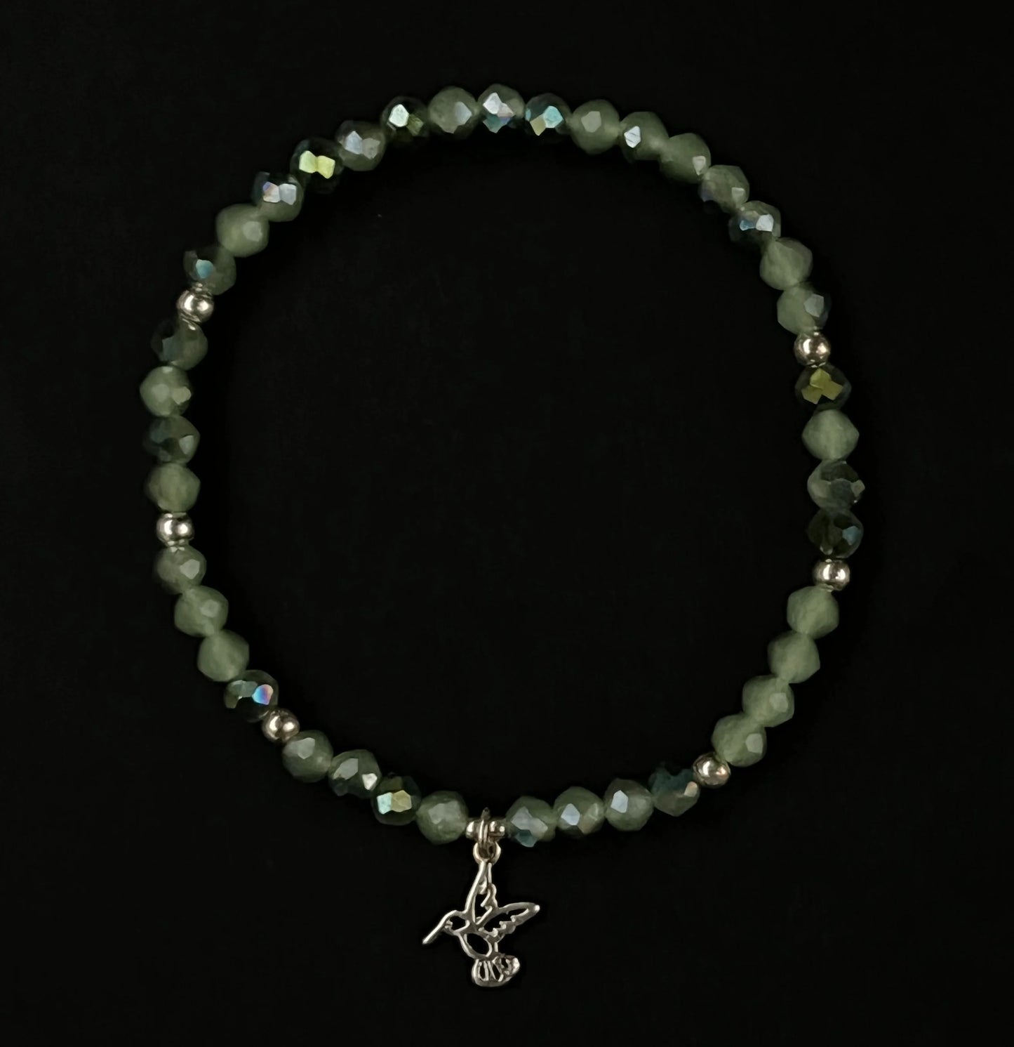 Green Hummingbird (925 Silver)